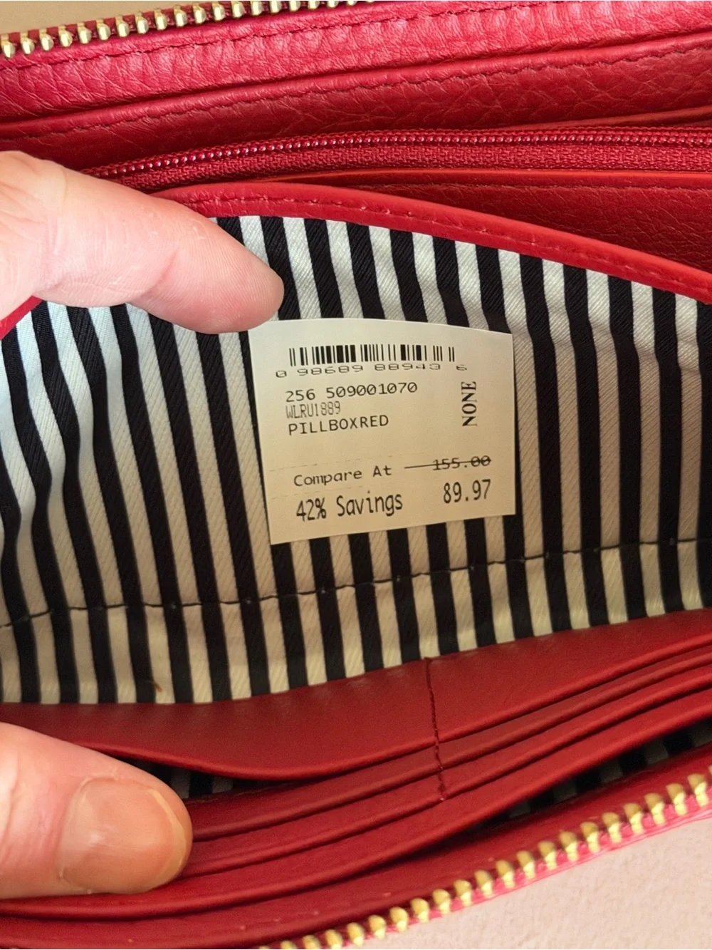 kate spade sleek red
